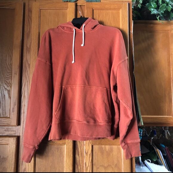 RE/DONE x Hanes Classic Hoodie Sweatshirt Oversized Orange Terracotta - S - Picture 1 of 13